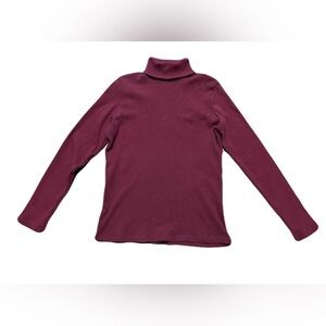 Marks & Spencer women’s 14 retro turtleneck - deep red, cotton elastane